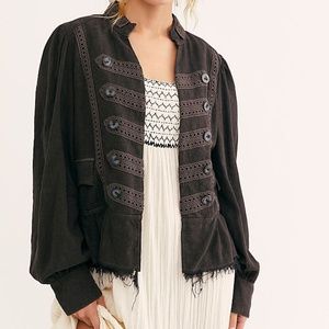 Free People Ariana Jacket Washed Black